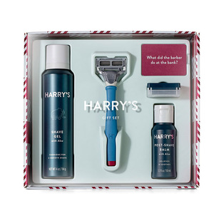 Harrys-美国合作款礼盒传统手动卡夹5刀头男士剃须刀刮胡刀套装