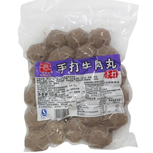 四海500g牛肉丸 香港四海鱼蛋品牌 劲道手打牛肉丸火锅小吃