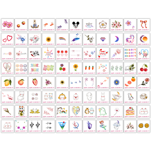 88张包邮 彩色迷你泫雅彩虹ins风小清新雏菊向日葵笑脸纹身贴纸