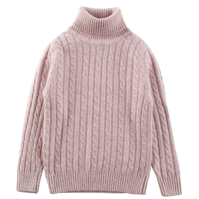 高领毛衣加厚男童修身白色打底衫