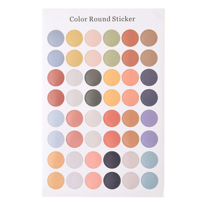 莫兰迪贴纸简约创意彩色圆点卡片