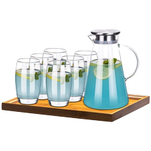 乐美雅透明家用茶杯套装6玻璃杯子1