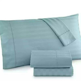 外贸原尾单1400根140支埃及棉长绒棉纯棉缎条床单枕套被套四件套