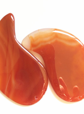 天然玛瑙水晶原石刮痧板手把件