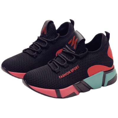 新款春秋季老北京布网鞋单鞋平底防滑运动休闲鞋舒适透气跑步女鞋