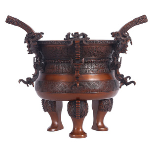 紫铜鼎摆件王子午鼎纯铜鼎鼎盛千秋家居办公室装饰品开业乔迁礼品