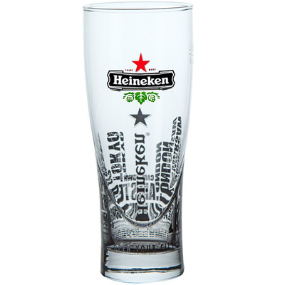 原装进口喜力啤酒杯玻璃杯