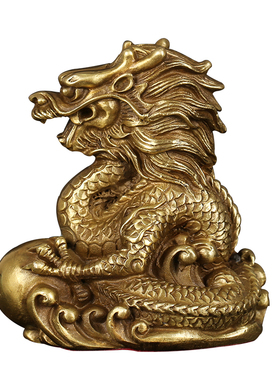 徽匠铜韵十二生肖龙蛇家居摆件