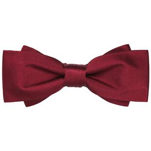 真丝蝴蝶结男士领结男结婚新郎婚礼婚庆红色酒红色西装领花bowtie