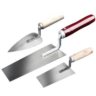 加厚抹泥灰刀圆形尖角泥工泥水匠专用刮腻子皿刀子大号抹子灰铲子