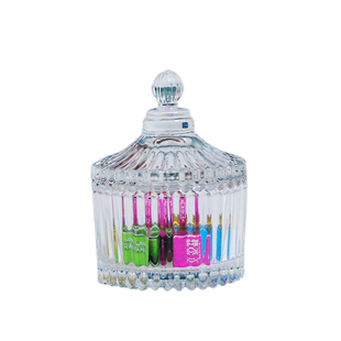 新品创意迷你蒙古包糖果盘水晶玻璃储物罐装饰手饰收纳盒