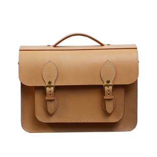 马骝手工×手提单肩包【Cambridge复古牛皮剑桥包】原色植鞣定制