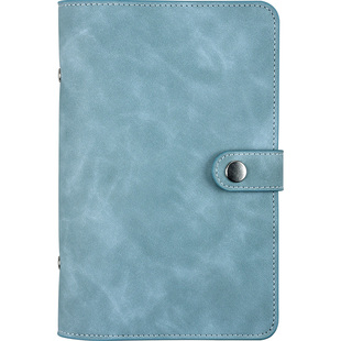 笔记本子小清新a6记事本小随身定制Logo手帐本可拆卸活页夹子简约按扣手账本文艺复古日记本子日式软面抄活页