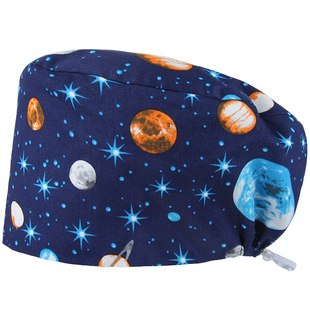 手术室帽子纯棉手术帽印花帽厨房帽做饭用厨师帽防油烟帽男女通用