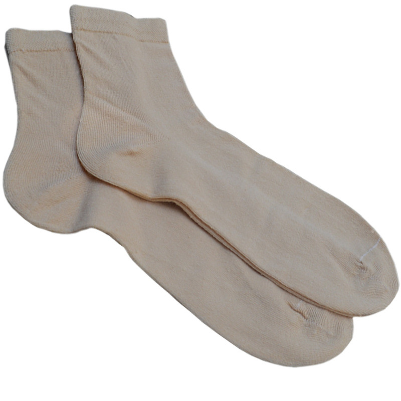 春秋女袜肤色袜子纯棉中筒长袜纯色短袜全棉冬天厚款防臭肉色棉袜