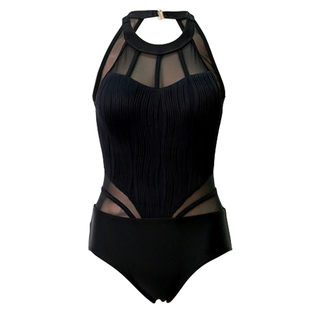 2020新款潮三点式遮肚显瘦性感连体泳衣比基尼女士小胸聚拢超暴露