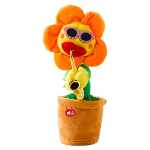 儿童妖娆太阳花会唱歌跳舞吹萨克斯的音乐花向日葵电动玩具礼物