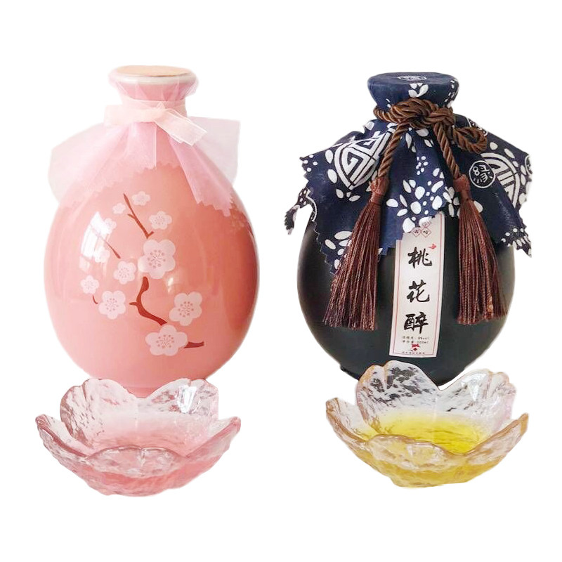 桃花酒桃花酿西塘特产桃花醉抖音网红酒高颜值水蜜桃低度甜酒礼品