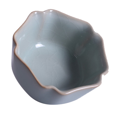 O问鼎汝窑鼎峰汝瓷 小五行杯大五行杯 天青开片汝窑品茶杯主人杯