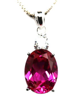 纯银镀18k玫瑰金彩色宝石吊坠