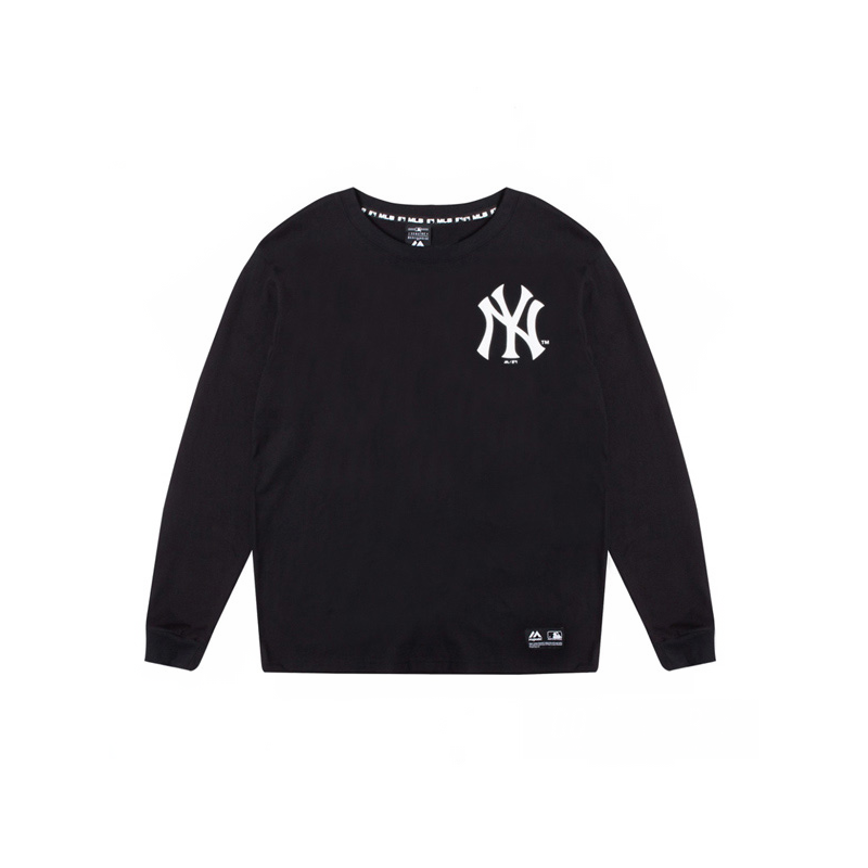 中国台湾专柜MLB NY/洋基队秋冬新款纯棉套头帽T男士长袖连帽卫衣