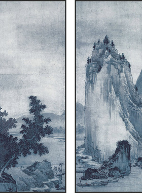 新中式风沙发背景墙大尺寸组合画