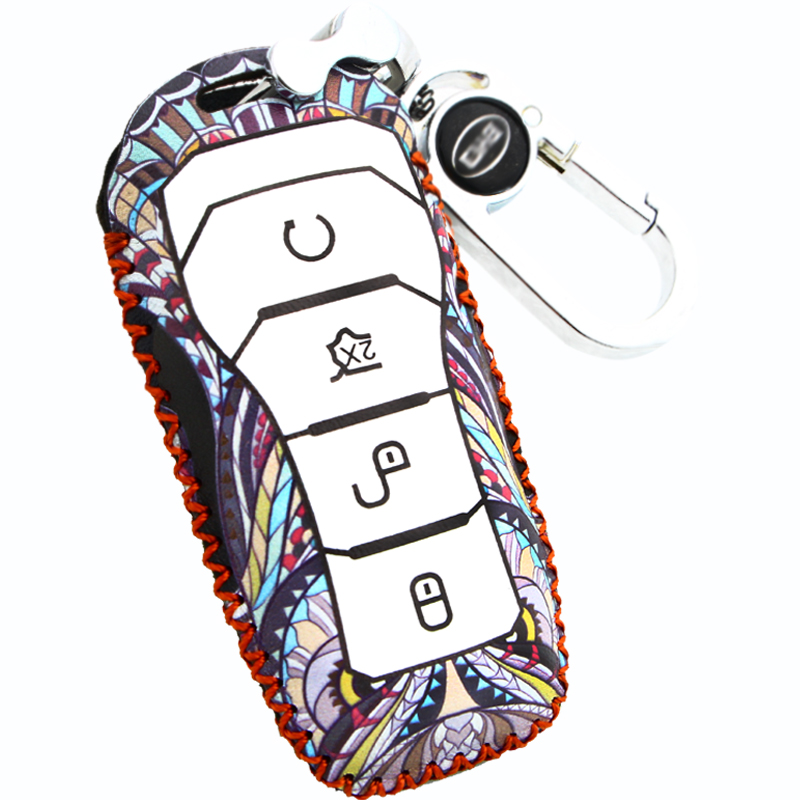 比亚迪唐二代钥匙包秦pro80唐DM宋pro专用改装饰汽车真皮保护套扣