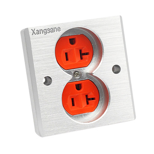 xangsane美标音响墙插86型面板厚铝合金发烧电源HIFI美式插座20A