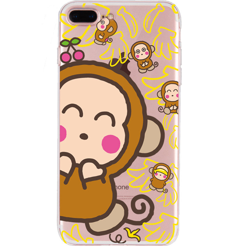 适用于Monkichi马骝仔猴子iphoneX手机壳8plus苹果7透明6s保护套