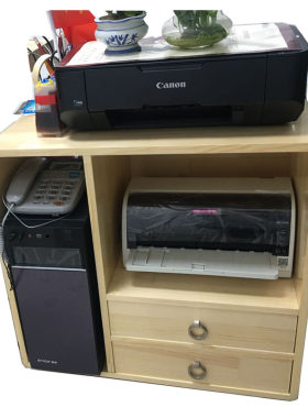 办公室收纳文件柜实木主机架定制