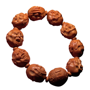 橄榄核雕刻十八罗汉手串手链雕刻橄榄胡雕刻须派18罗汉纯手工男女