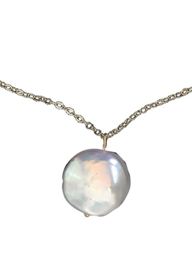 天然淡水炫彩纽扣巴洛克异形珍珠