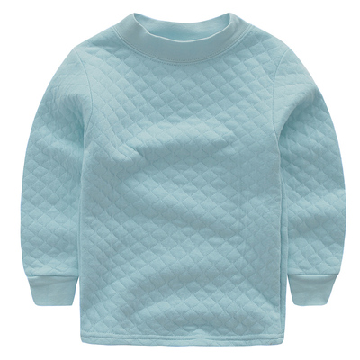 男童内穿三层夹棉加厚高领秋衣