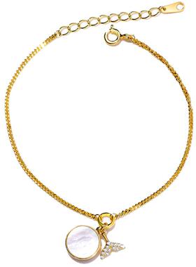 小众ins学生鱼尾纯银手链