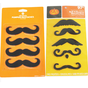 婚礼恶搞摄影拍照道具万圣节化妆舞会黑白络腮胡八字假胡子胡须