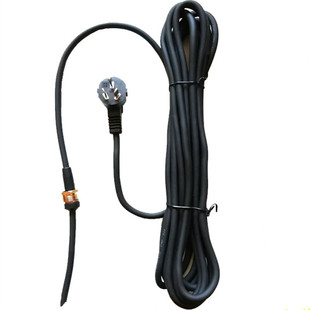 单项潜水泵电源线两插三插水泵插头线铜螺母超软水泵电缆纯铜电线