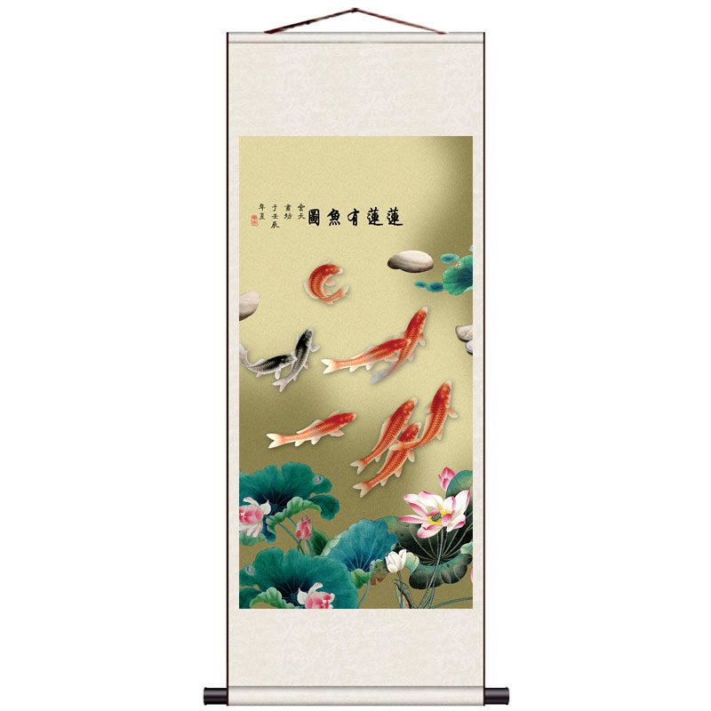壁画定制客厅字画卷轴画装饰画