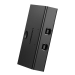 绿联 打印机共享器二进一出转接头数据线两台电脑切换免网络交换共用分支器扩展转换器自动双usb一拖二分线器