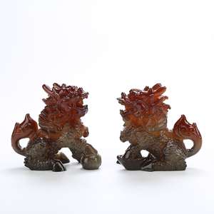 精品招财对麒麟变色茶宠摆件茶具配件茶道茶玩茶盘工艺品整对特价