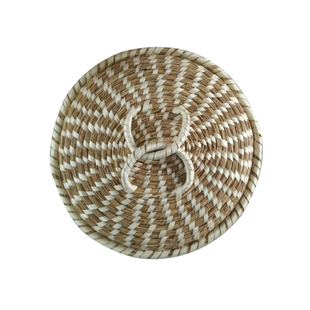 手工芦苇草编馒头蒸锅蒸笼炒锅铁铝锅多星苏泊尔电锅通用家用锅盖