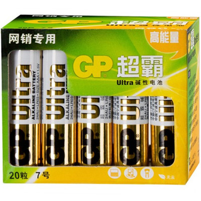 超霸7号七号碱性电池20节装