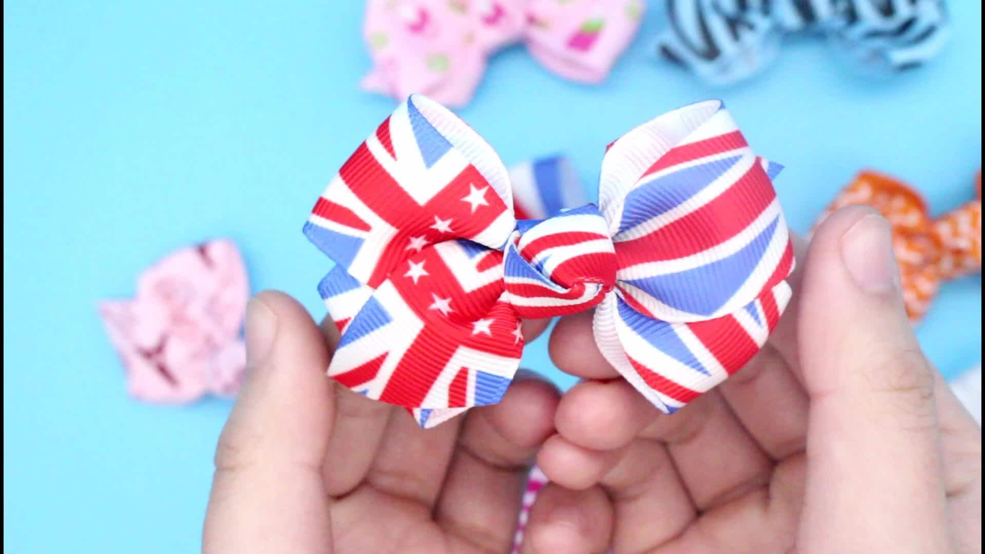 Boutique Hair Accessories Girls Usa Flag Hairbow Buy Girls Usa Flag