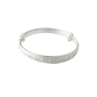 手镯民族风金箍棒银镯子开口送男女情侣手环足银999金箍棒细手镯