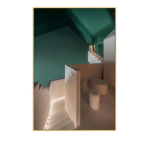 巴特勒伯爵花园印象派油画客厅装饰画走廊玄关竖幅挂画壁画有框画