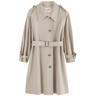 万丽（服饰）韩版女装流行宽松休闲中长款垂感风衣女款