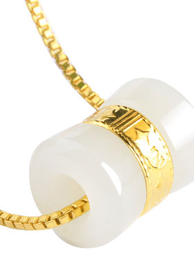 天然和田玉六字箴言单颗挂件吊坠