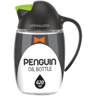 乐扣乐扣油壶厨房防漏玻璃油桶韩式自动开合酱油瓶调味油瓶 620ml