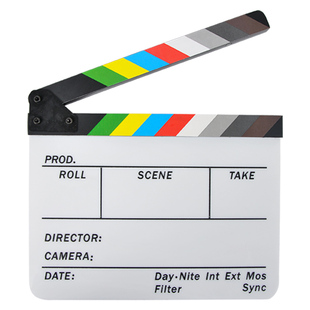 标准电影场记板 亚克力有机带磁铁打板专业拍板导演板 加送笔和布