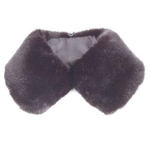 爆款高密度人造毛领子仿兔毛毛领子冬男女棉服皮衣翻领方领假领子