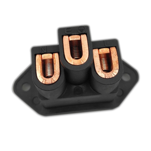 古河FI-06纯紫铜机尾座HIFI音响功放CD机尾插座AC电源尾座免焊接